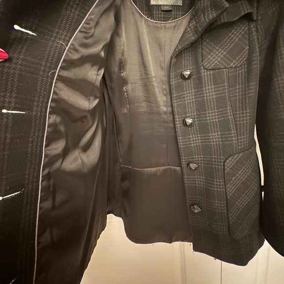 Mackage Black Wool tailored Jackets - sz Small with leather accents - Picture 4 of 8